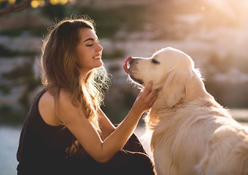 Woman with dog